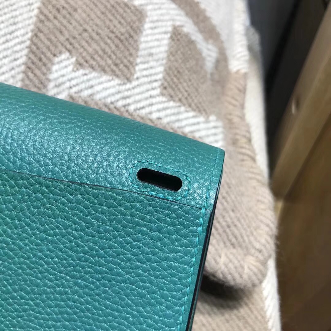 Hermes 迷妳包 Halzan mini bag togo 荔枝紋Z6 Malachite 孔雀綠