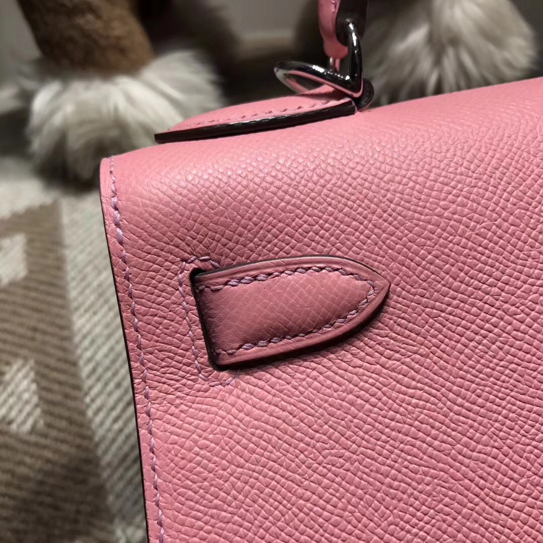 Hermes Kelly 28cm Epsom 1Q Rose Confetti奶昔粉外縫