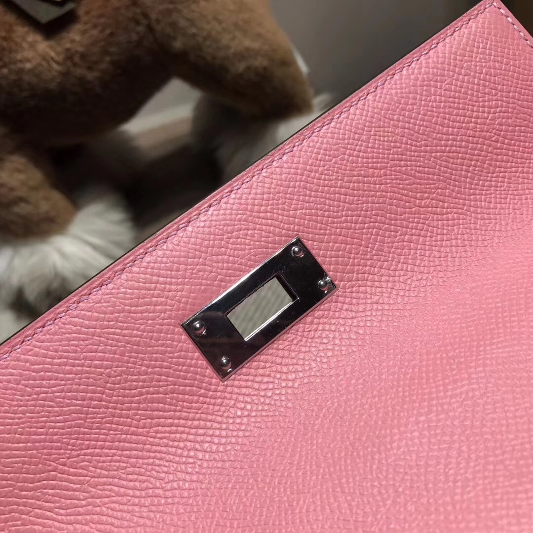 Hermes Kelly 28cm Epsom 1Q Rose Confetti奶昔粉外縫