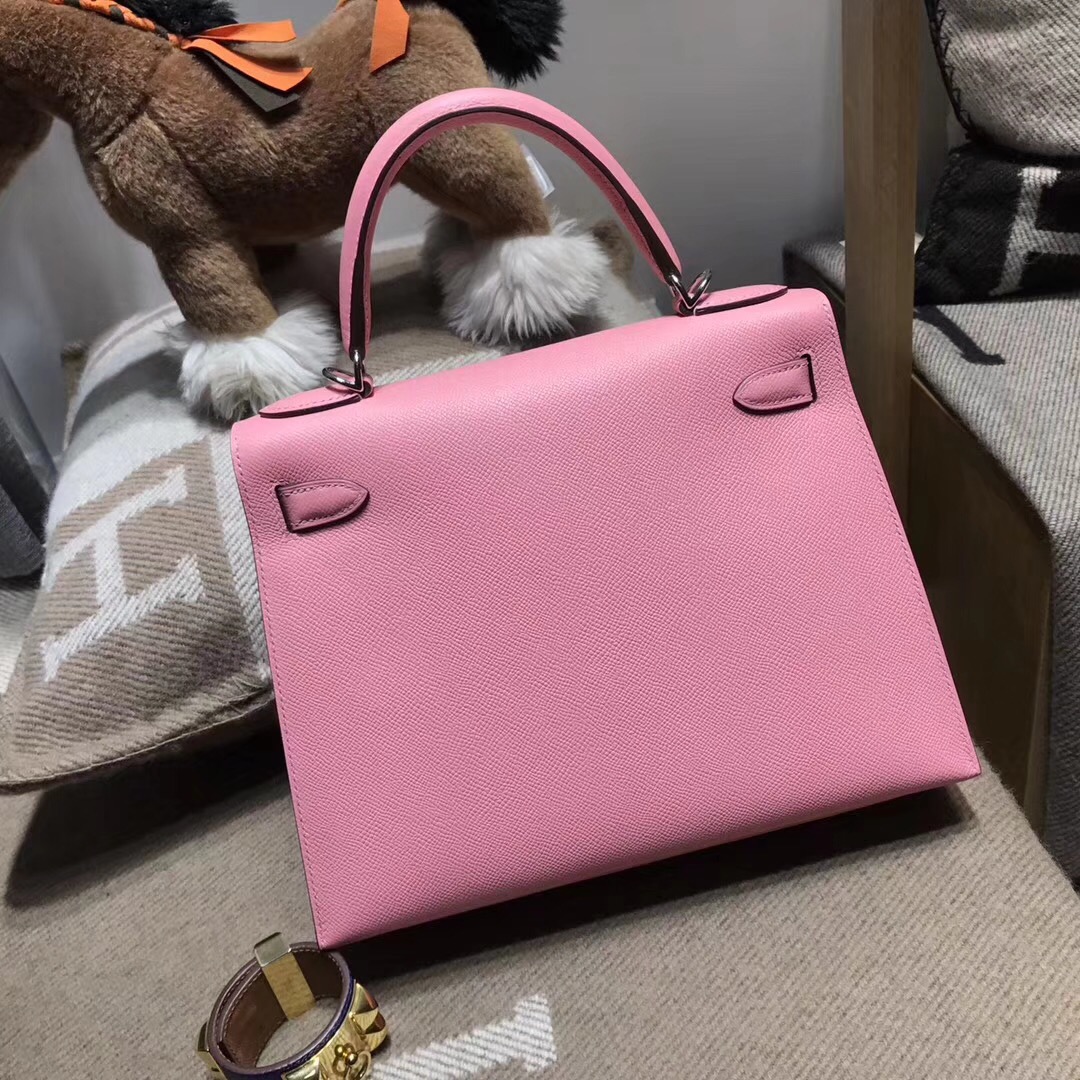 Hermes Kelly 28cm Epsom 1Q Rose Confetti奶昔粉外縫