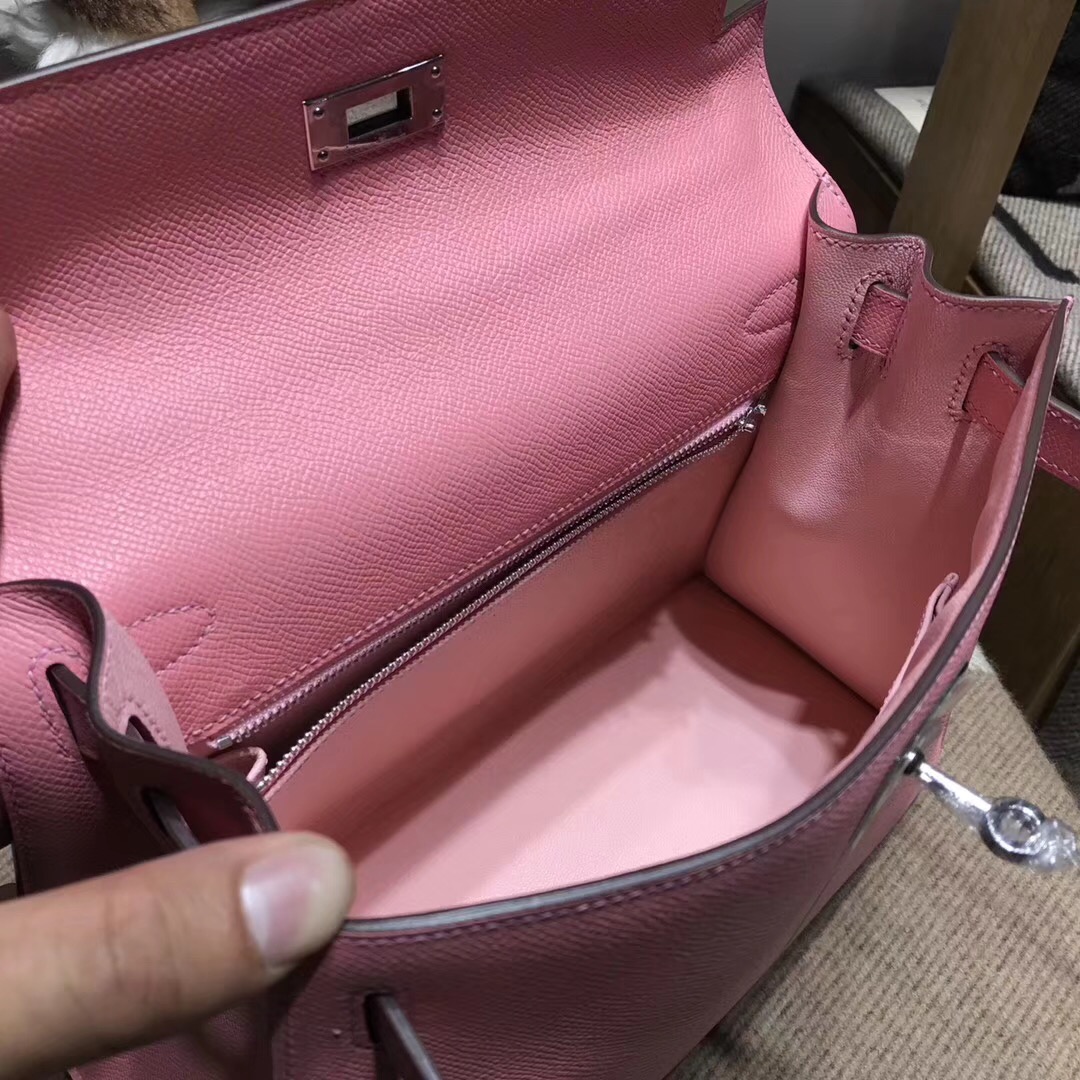 Hermes Kelly 28cm Epsom 1Q Rose Confetti奶昔粉外縫