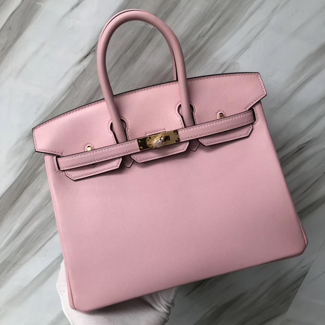 Hermès Birkin Bags 25CM 3Q新粉色 Rose Sakura Swift calfskin