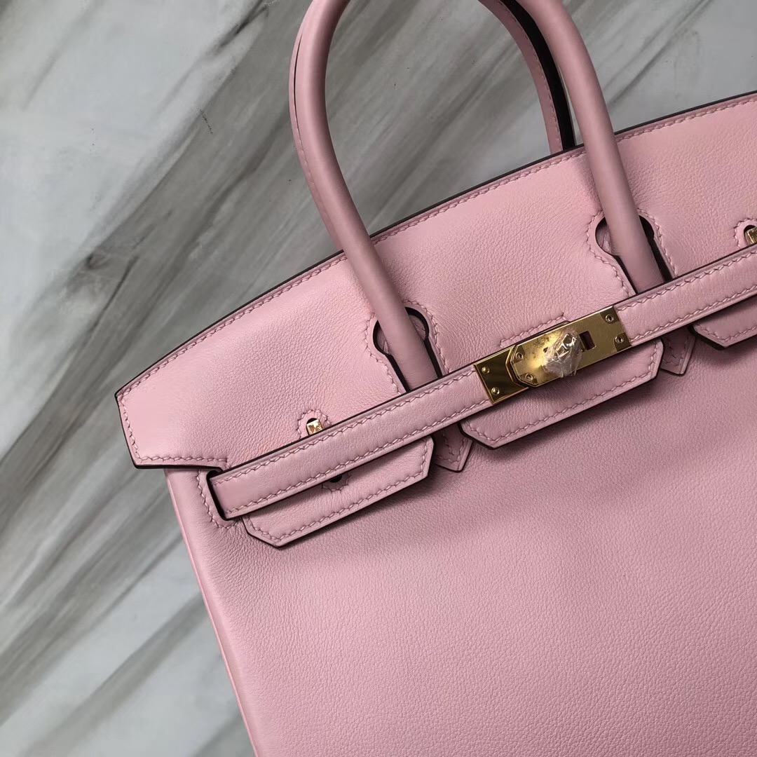 Hermès Birkin Bags 25CM 3Q新粉色 Rose Sakura Swift calfskin