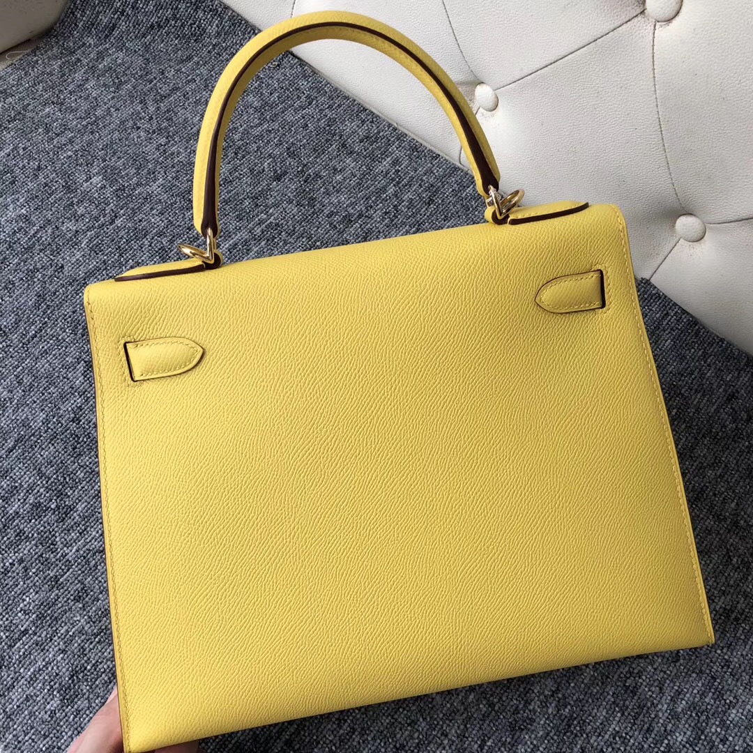 澳門愛馬仕凱莉包價格 Hermes Kelly 28cm 9O那不勒斯黃 Jaune de naples