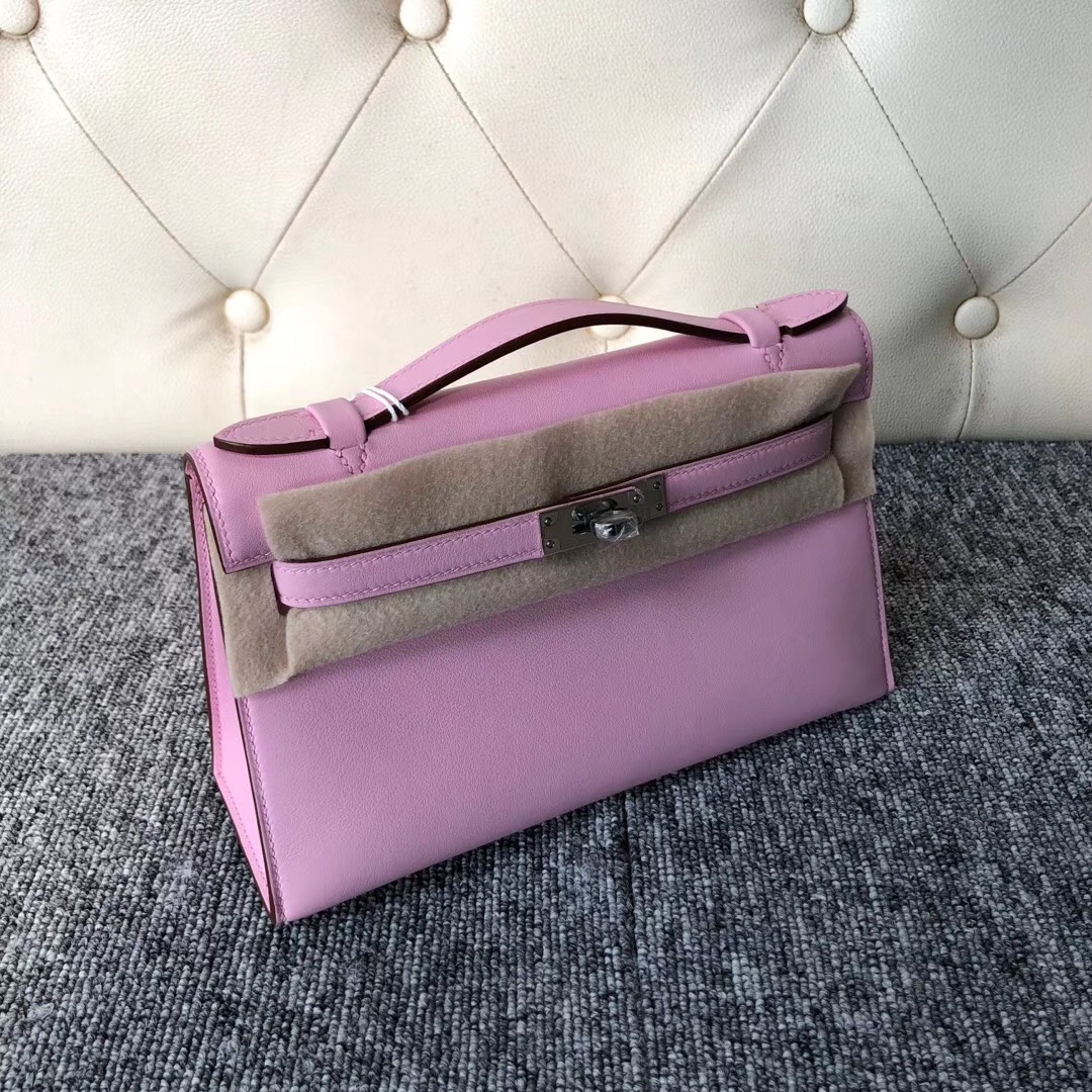 Hong Kong Hermes MiniKelly 壹代 Pochette X9錦葵紫 mauve sylvestre Swift