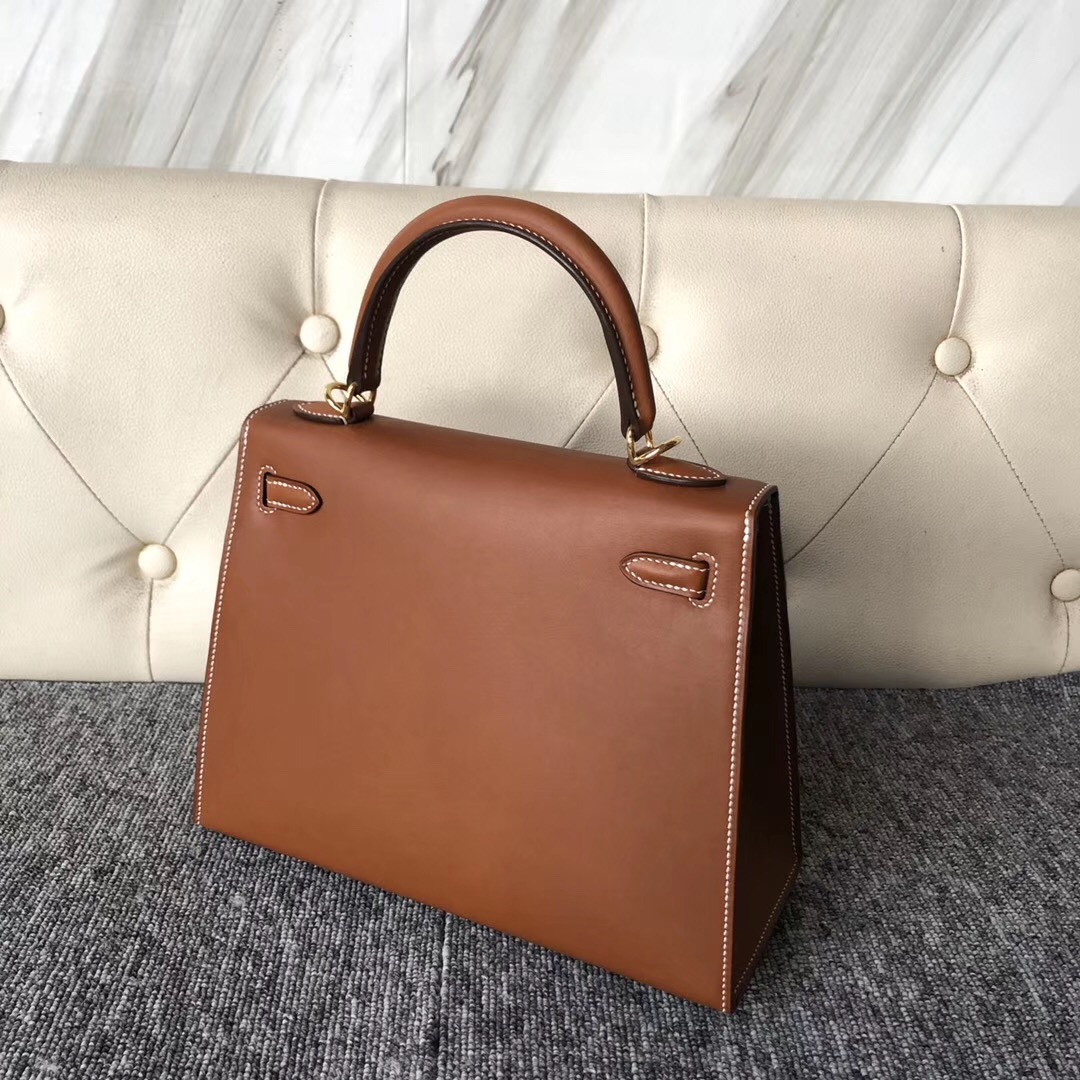 愛馬仕馬鞍皮怎麼樣 Hermes Kelly 25cm Barenia Natural 馬鞍皮 CK37金棕色