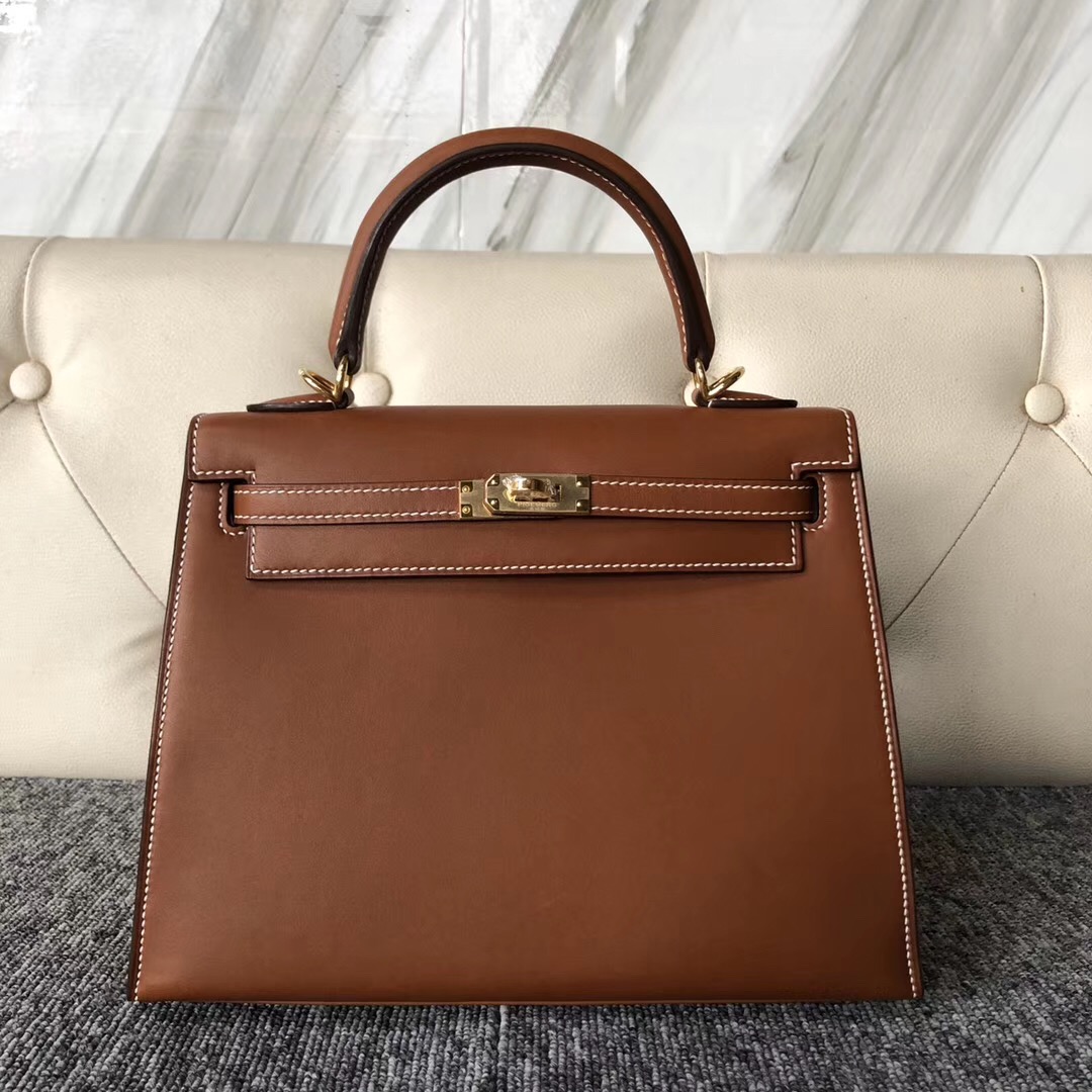 愛馬仕馬鞍皮怎麼樣 Hermes Kelly 25cm Barenia Natural 馬鞍皮 CK37金棕色