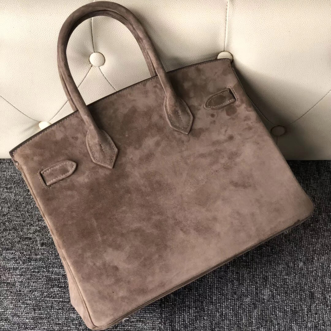 香港深水埗區愛馬仕麂皮鉑金包Hong Kong Hermes Birkin 30cm 羊皮反絨 麂皮