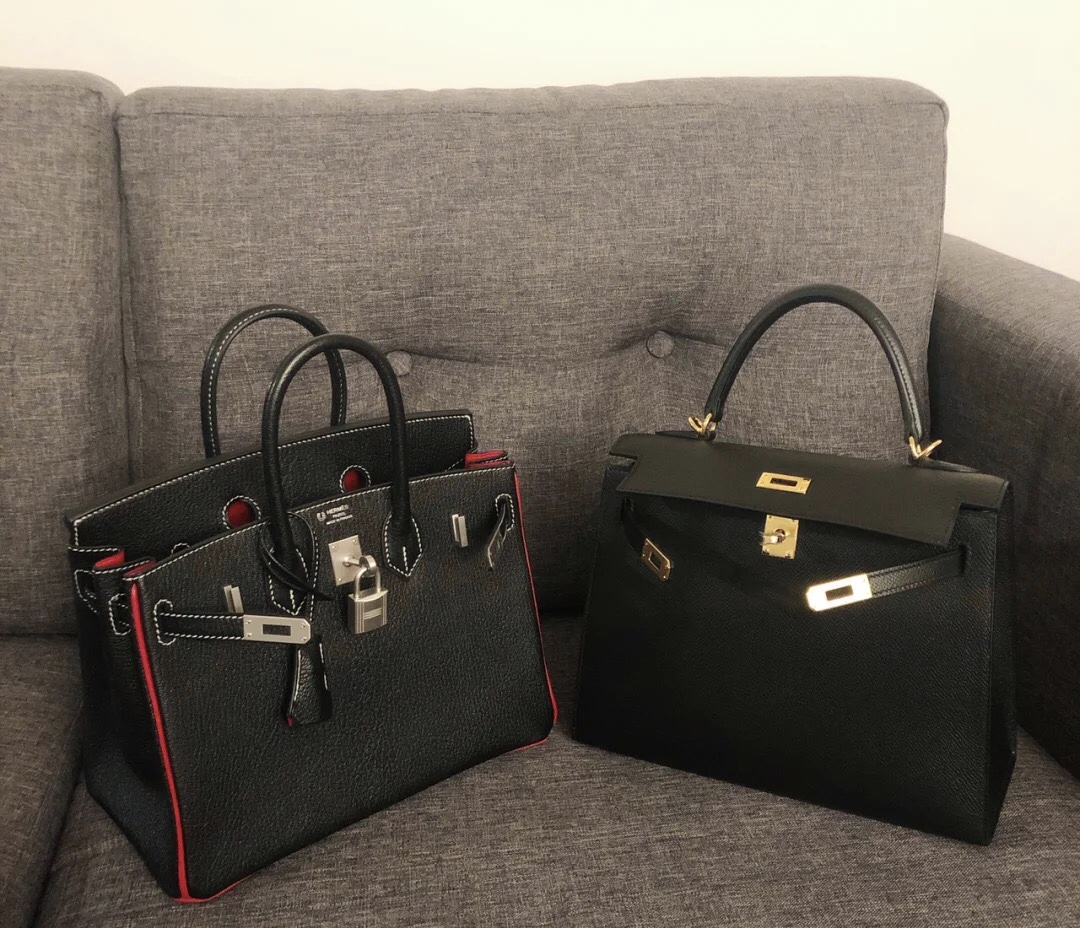 愛馬仕鉑金包 Hermes Birkin 25cm HSS 山羊皮 CK89黑色 內拼Q5國旗紅