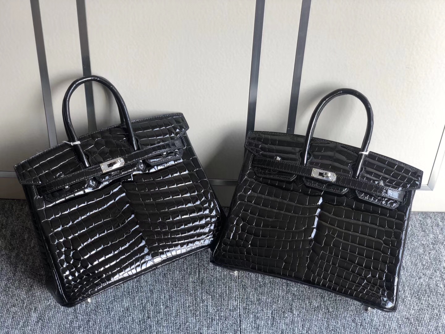 Hermes Birkin 25cm 亮面兩點 尼羅鱷魚 Shiny Nilo Crocodile CK89 Noir 黑色