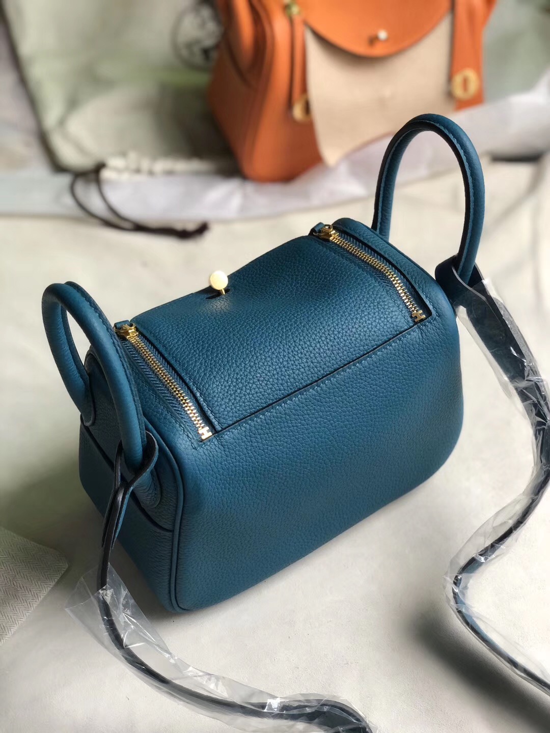 Hermes mini lindy clemence 19cm W0 博斯普魯斯綠 vert bosphore