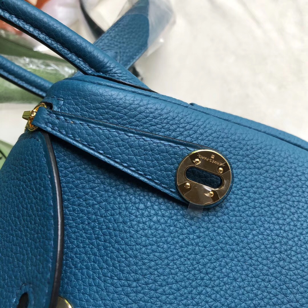 Hermes mini lindy clemence 19cm W0 博斯普魯斯綠 vert bosphore