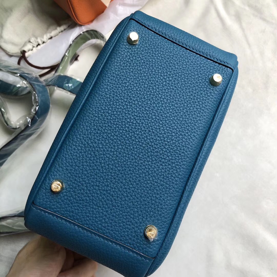 Hermes mini lindy clemence 19cm W0 博斯普魯斯綠 vert bosphore