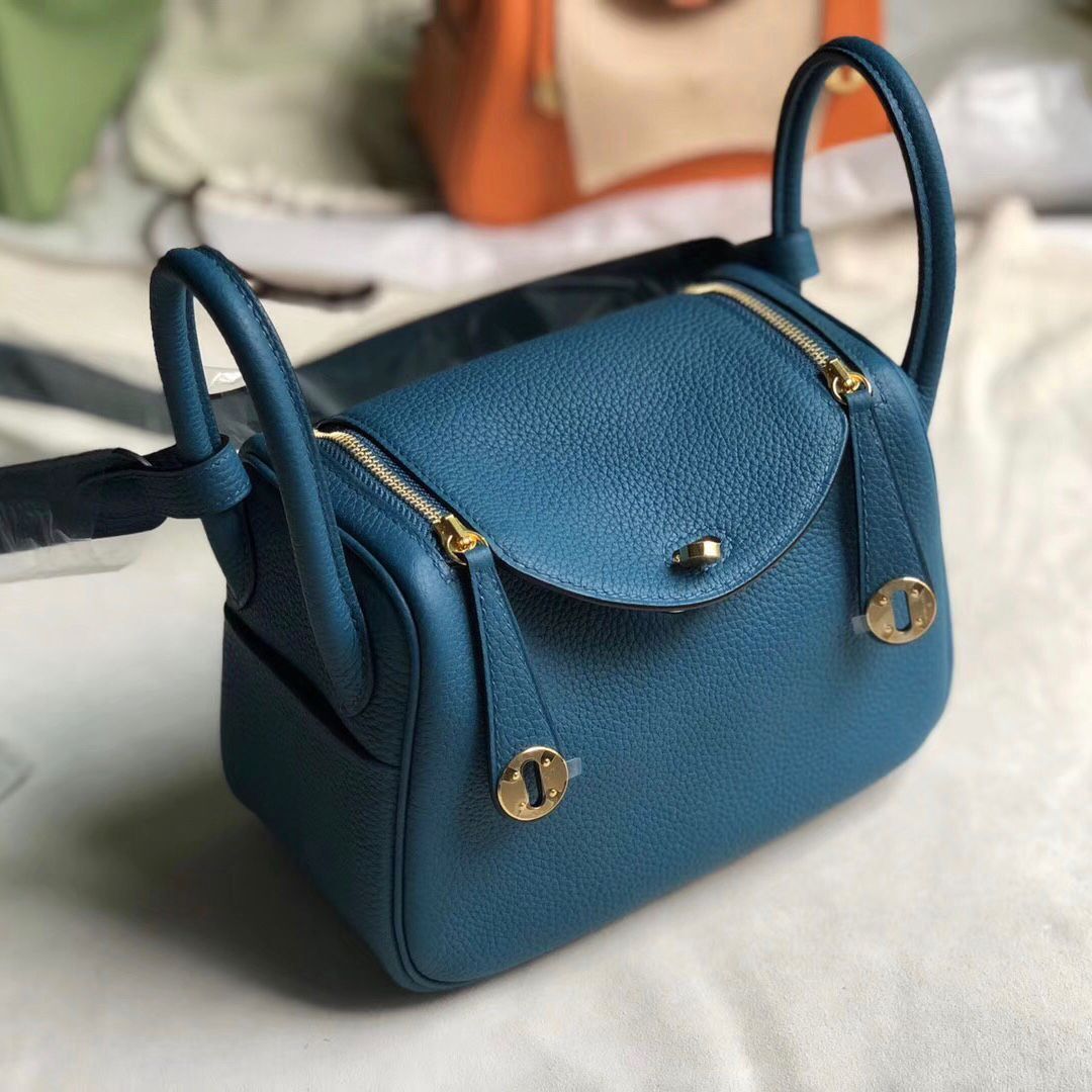 Hermes mini lindy clemence 19cm W0 博斯普魯斯綠 vert bosphore