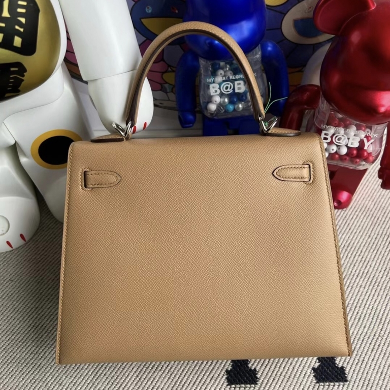 Kingdom of Saudi Arabia Hermes Kelly 25cm Epsom 4B Biscuit 饼干色 PHW