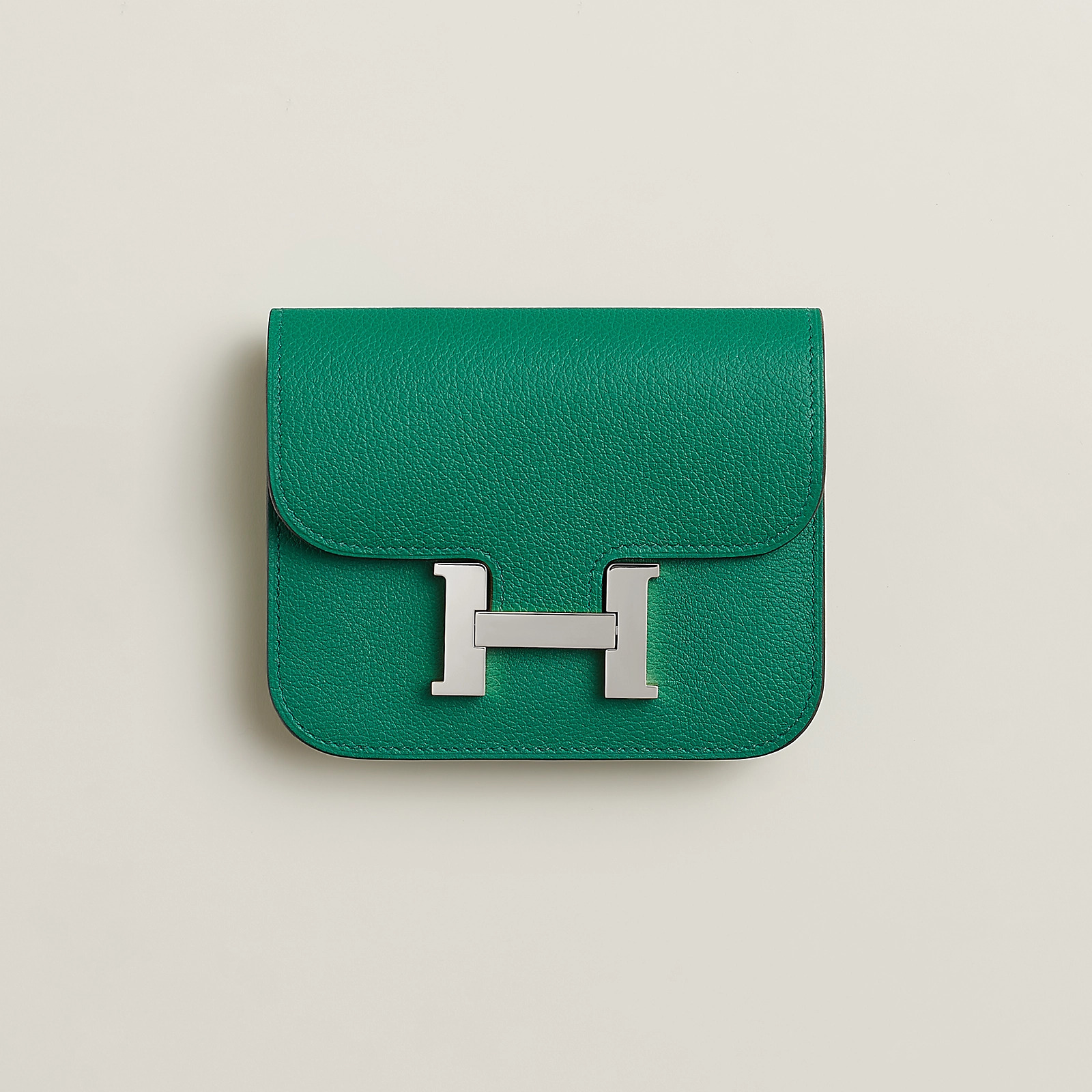 Hermes Constance Slim wallet Evercolor 錢包 炫綠色 / 桑給巴爾藍